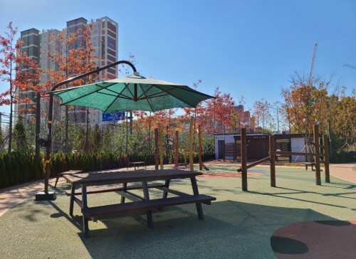 고정형 그늘막 시공 사례 : 구로구 푸른수목원