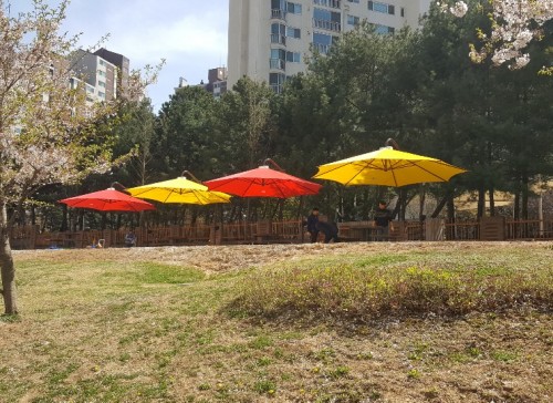 고정형 그늘막 시공 사례 : 김포 장기동