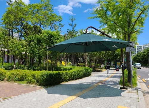 고정형 그늘막 시공 사례 : 노원구청