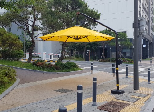 고정형 그늘막 시공 사례 : 강동구